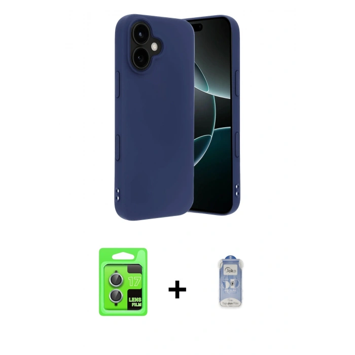 MARSİLYAN™- iPhone 17 Kılıf Kozmos Yansıma Özel Seri - Siyah Joko Magic 5D Cam + Raze Metal Kamera Lens - AKMI