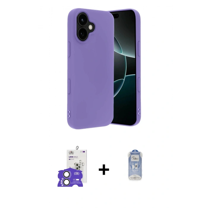 MARSİLYAN™- iPhone 17 Kılıf Kozmos Yansıma Özel Seri - Siyah Joko Magic 5D Cam + Bilvis Titan Kamera Lens - AKYL