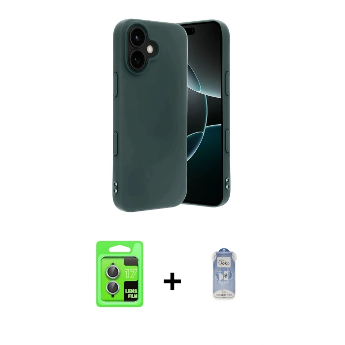 MARSİLYAN™- iPhone 17 Kılıf Kozmos Yansıma Özel Seri - Siyah Joko Magic 5D Cam + Raze Metal Kamera Lens - AKMI