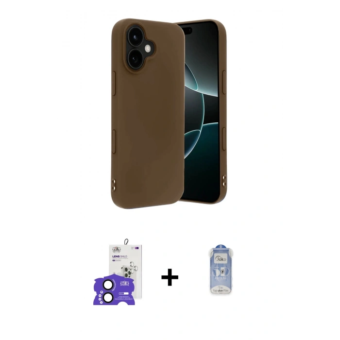MARSİLYAN™- iPhone 17 Kılıf Kozmos Yansıma Özel Seri - Siyah Joko Magic 5D Cam + Siyah Bilvis Titan Kamera Lens