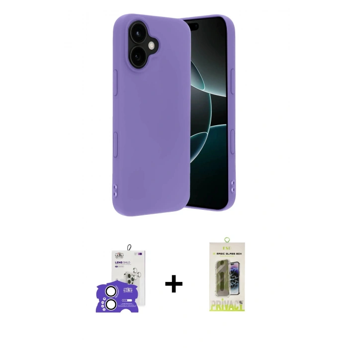 MARSİLYAN™- iPhone 17 Kılıf Kozmos Yansıma Özel Seri - Siyah Joko Magic 5D Hayalet Cam + Bilvis Titan Kamera Lens - GS