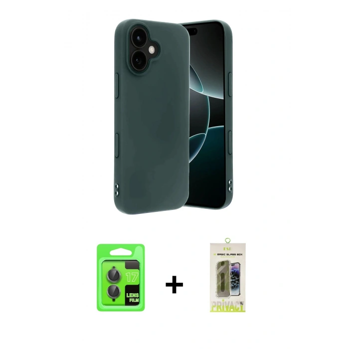 MARSİLYAN™- iPhone 17 Kılıf Kozmos Yansıma Özel Seri - Siyah Joko Magic 5D Hayalet Cam + Raze Metal Kamera Lens - GI