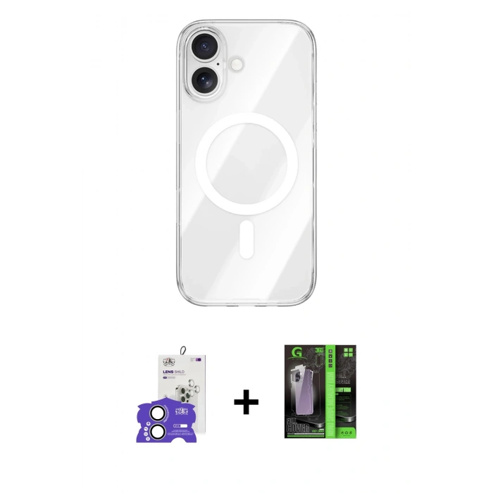 MARSİLYAN™- iPhone 17 Kılıf Kutup Klasik Serisi - Siyah 360 Mat Full Body Arka Koruyucu + Bilvis Titan Kamera Lens - AKYL