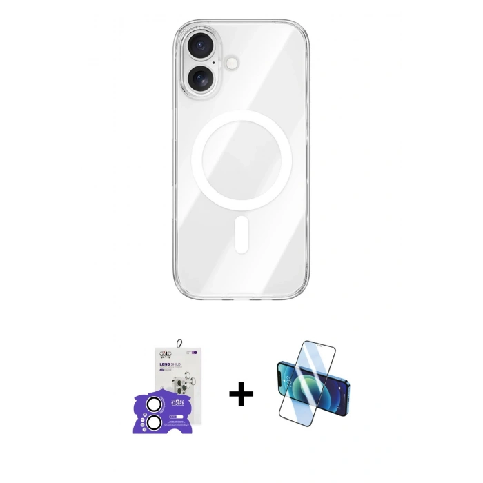 MARSİLYAN™- iPhone 17 Kılıf Kutup Klasik Serisi - Siyah 3D Antistatik Seramik Nano Ekran Koruyucu + Bilvis Titan Kamera Lens - GS