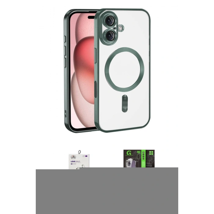 MARSİLYAN™- iPhone 17 Kılıf Nova Işık Özel Seri - Siyah 360 Mat Full Body Arka Koruyucu + Bilvis Titan Kamera Lens - AKYL