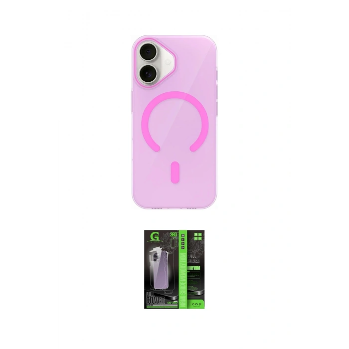 MARSİLYAN™- iPhone 17 Kılıf Pusula Form Özel Seri - Siyah 360 Mat Full Body Arka Koruyucu