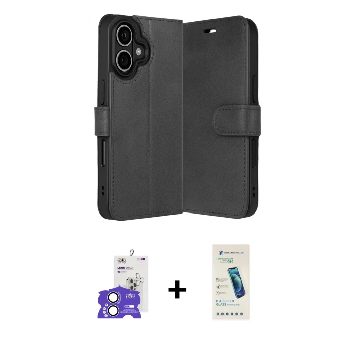 MARSİLYAN™- iPhone 17 Kılıf Siluet Işık Serisi - Şeffaf Pasifik Cam Ekran Koruyucu + Bilvis Titan Kamera Lens - LA