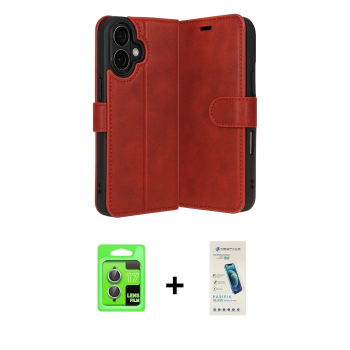 MARSİLYAN™- iPhone 17 Kılıf Siluet Işık Serisi - Şeffaf Pasifik Cam Ekran Koruyucu + Raze Metal Kamera Lens - AKMI