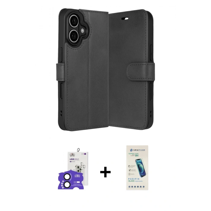 MARSİLYAN™- iPhone 17 Kılıf Siluet Işık Serisi - Şeffaf Pasifik Cam Ekran Koruyucu + Bilvis Titan Kamera Lens - SH