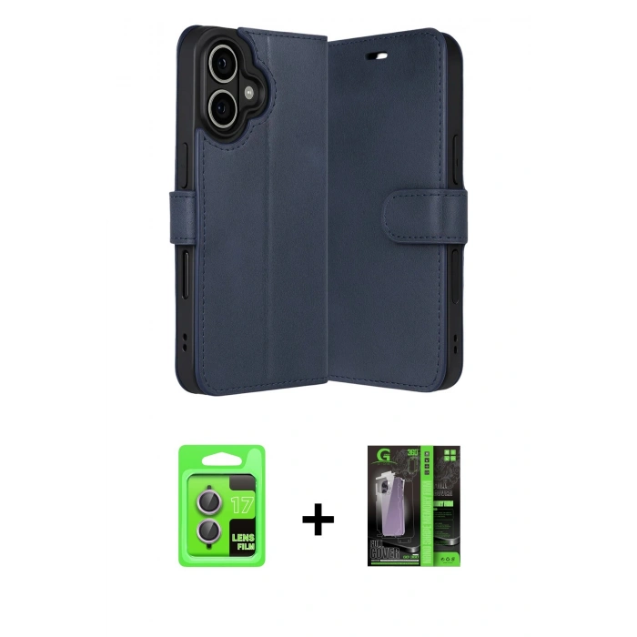 MARSİLYAN™- iPhone 17 Kılıf Siluet Işık Serisi - Siyah 360 Mat Full Body Arka Koruyucu + Raze Metal Kamera Lens - AKMR