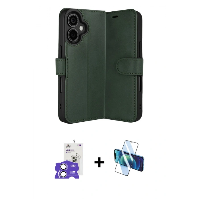 MARSİLYAN™- iPhone 17 Kılıf Siluet Işık Serisi - Siyah 3D Antistatik Cam Ekran Koruyucu + Bilvis Titan Kamera Lens - LA