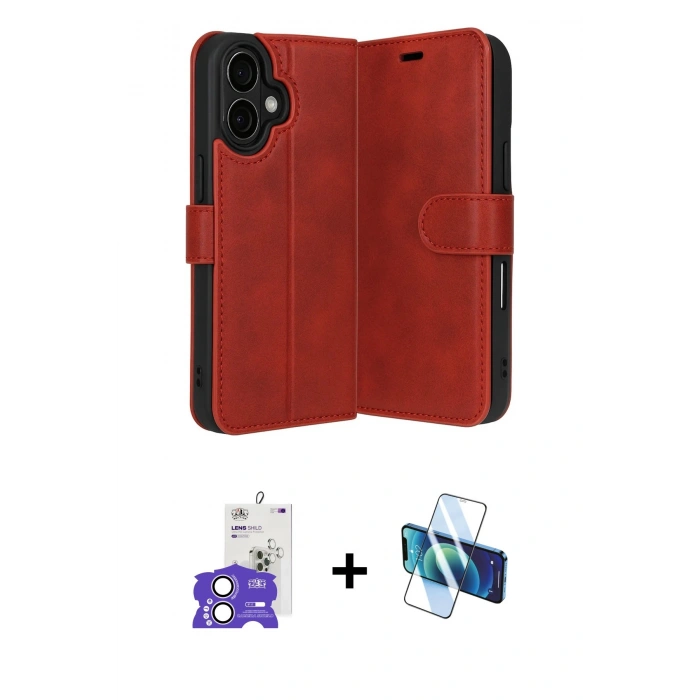 MARSİLYAN™- iPhone 17 Kılıf Siluet Işık Serisi - Siyah 3D Antistatik Cam Ekran Koruyucu + Bilvis Titan Kamera Lens - LA