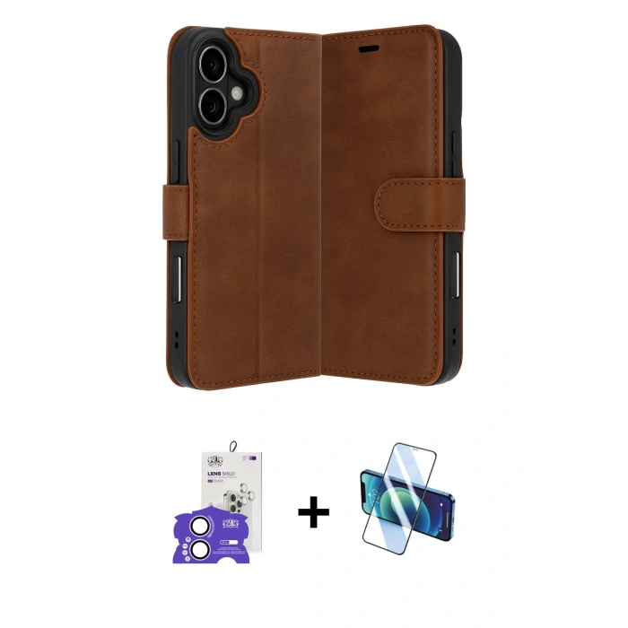 MARSİLYAN™- iPhone 17 Kılıf Siluet Işık Serisi - Siyah 3D Antistatik Cam Ekran Koruyucu + Bilvis Titan Kamera Lens - LA