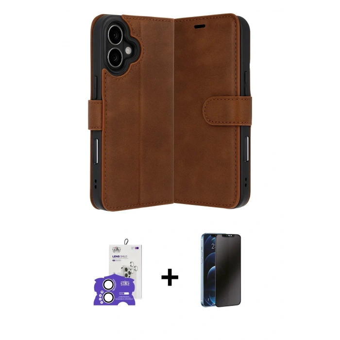 MARSİLYAN™- iPhone 17 Kılıf Siluet Işık Serisi - Siyah 3D Antistatik Hayalet Cam Ekran Koruyucu + Bilvis Titan Kamera Lens - GS