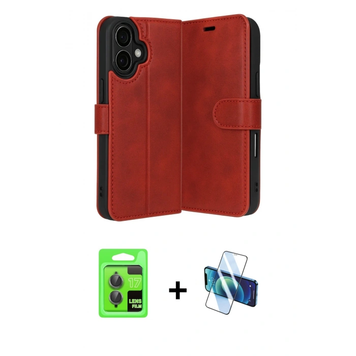 MARSİLYAN™- iPhone 17 Kılıf Siluet Işık Serisi - Siyah 3D Antistatik Seramik Nano Ekran Koruyucu + Raze Metal Kamera Lens - GI