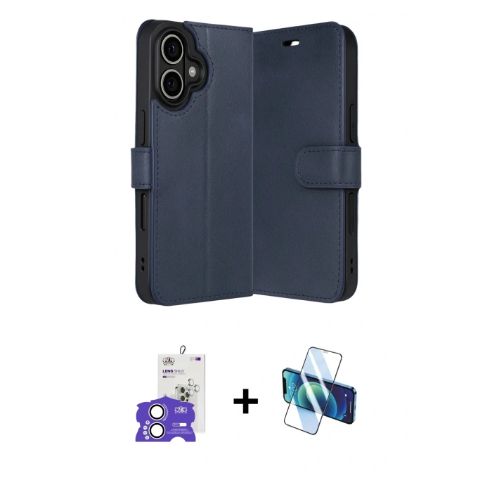 MARSİLYAN™- iPhone 17 Kılıf Siluet Işık Serisi - Siyah 3D Antistatik Seramik Nano Ekran Koruyucu + Bilvis Titan Kamera Lens - GS
