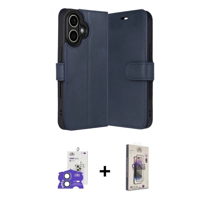 MARSİLYAN™- iPhone 17 Kılıf Siluet Işık Serisi - Siyah Bilvis 3D Cam Ekran Koruyucu + Bilvis Titan Kamera Lens - AKMI