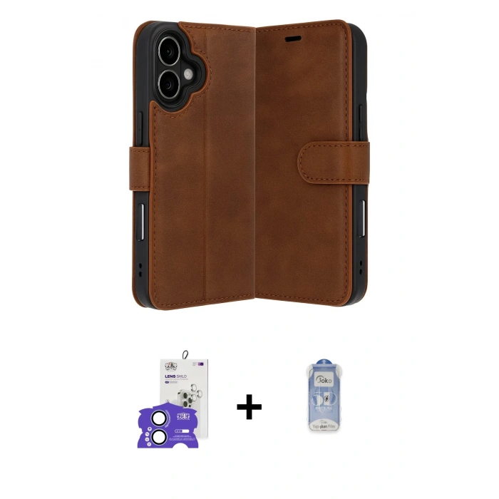MARSİLYAN™- iPhone 17 Kılıf Siluet Işık Serisi - Siyah Joko Magic 5D Cam + Bilvis Titan Kamera Lens - AKMI