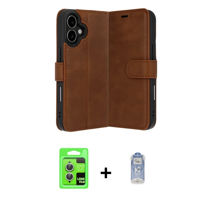 MARSİLYAN™- iPhone 17 Kılıf Siluet Işık Serisi - Siyah Joko Magic 5D Cam + Raze Metal Kamera Lens - GS