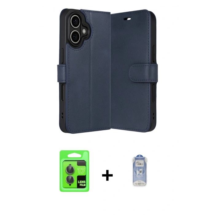 MARSİLYAN™- iPhone 17 Kılıf Siluet Işık Serisi - Siyah Joko Magic 5D Cam + Raze Metal Kamera Lens - GI