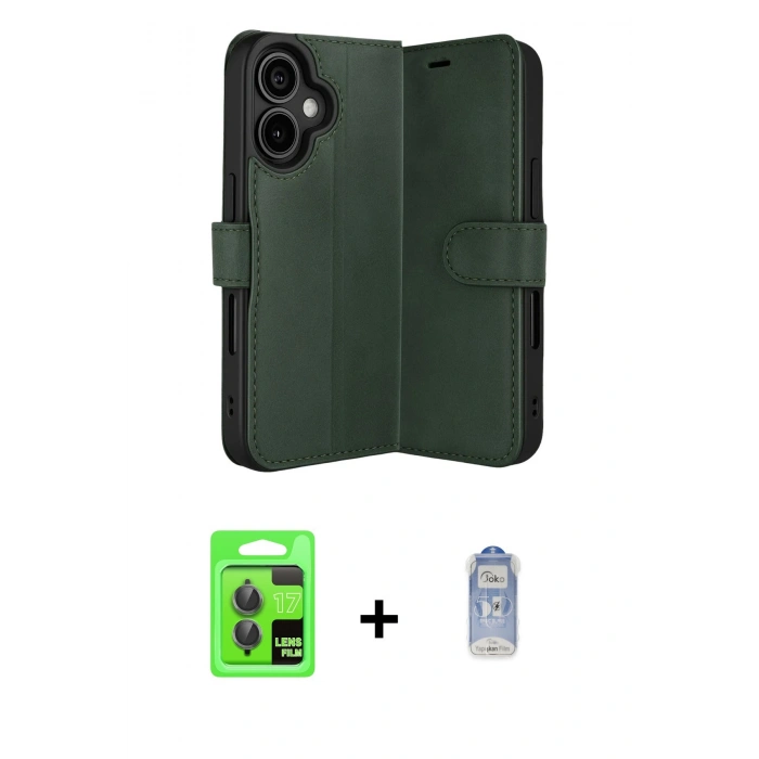 MARSİLYAN™- iPhone 17 Kılıf Siluet Işık Serisi - Siyah Joko Magic 5D Cam + Raze Metal Kamera Lens - GI