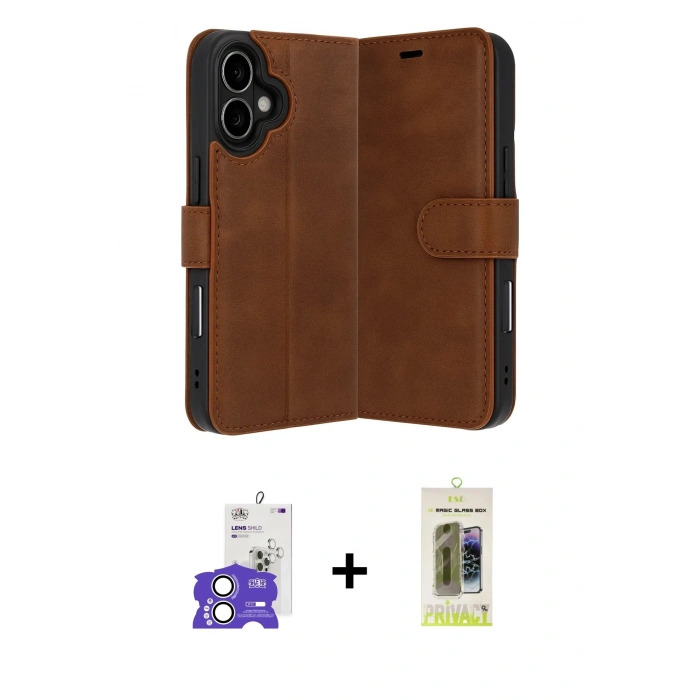 MARSİLYAN™- iPhone 17 Kılıf Siluet Işık Serisi - Siyah Joko Magic 5D Hayalet Cam + Gümüş Bilvis Titan Kamera Lens