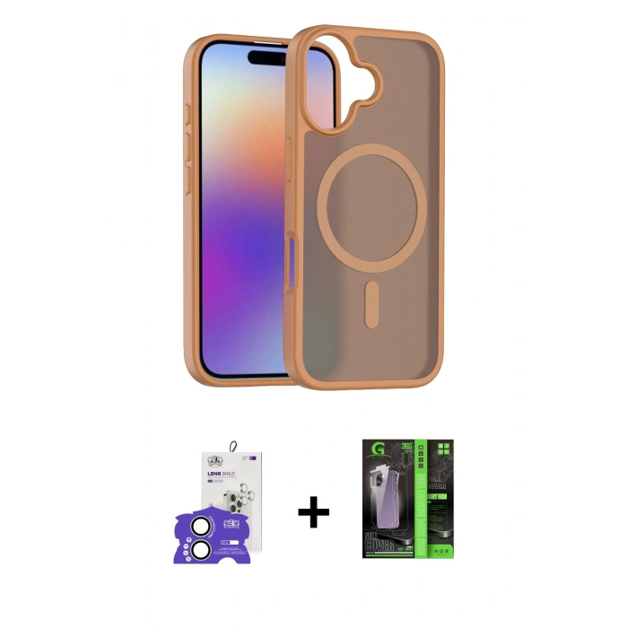 MARSİLYAN™- iPhone 17 Kılıf Siluet Minimal Prime - Şeffaf 360 Full Body Arka Koruyucu + Bilvis Titan Kamera Lens - AKYL