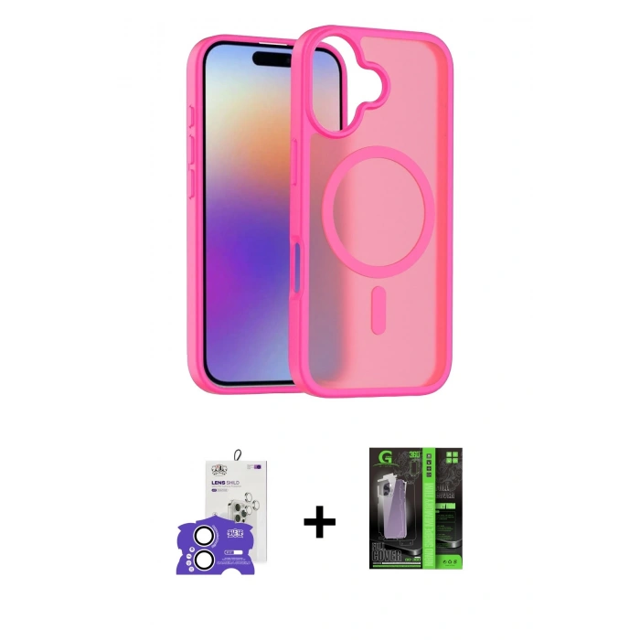 MARSİLYAN™- iPhone 17 Kılıf Siluet Minimal Prime - Şeffaf 360 Full Body Arka Koruyucu + Bilvis Titan Kamera Lens - GS