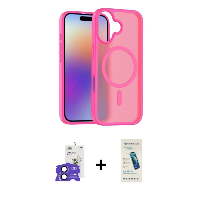 MARSİLYAN™- iPhone 17 Kılıf Siluet Minimal Prime - Şeffaf Pasifik Cam Ekran Koruyucu + Bilvis Titan Kamera Lens - SH