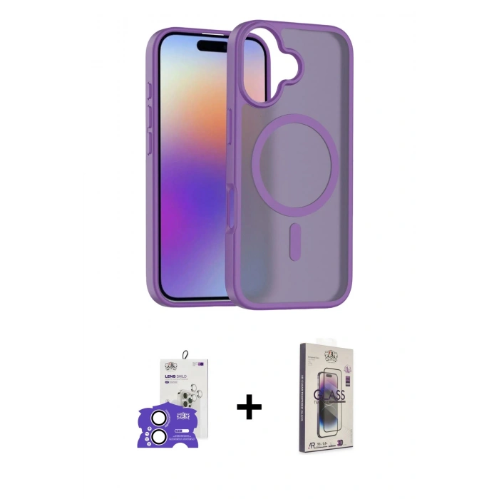 MARSİLYAN™- iPhone 17 Kılıf Siluet Minimal Prime - Siyah Bilvis 3D Cam Ekran Koruyucu + Bilvis Titan Kamera Lens - LA