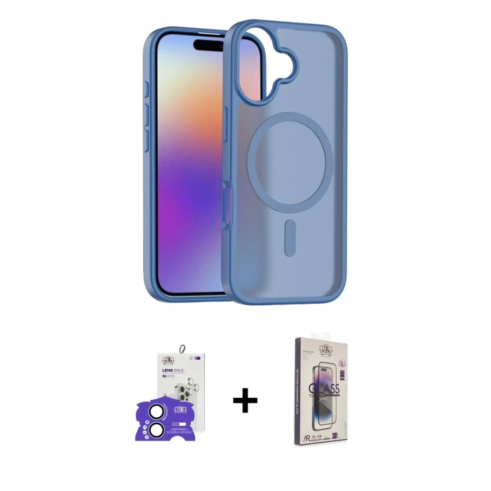 MARSİLYAN™- iPhone 17 Kılıf Siluet Minimal Prime - Siyah Bilvis 3D Cam Ekran Koruyucu + Bilvis Titan Kamera Lens - AKMI