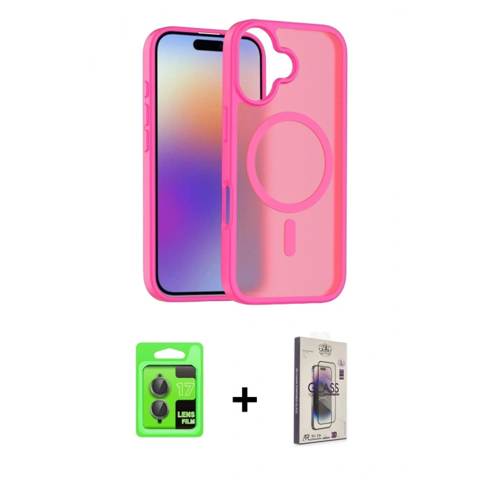 MARSİLYAN™- iPhone 17 Kılıf Siluet Minimal Prime - Siyah Bilvis 3D Cam Ekran Koruyucu + Raze Metal Kamera Lens - GI