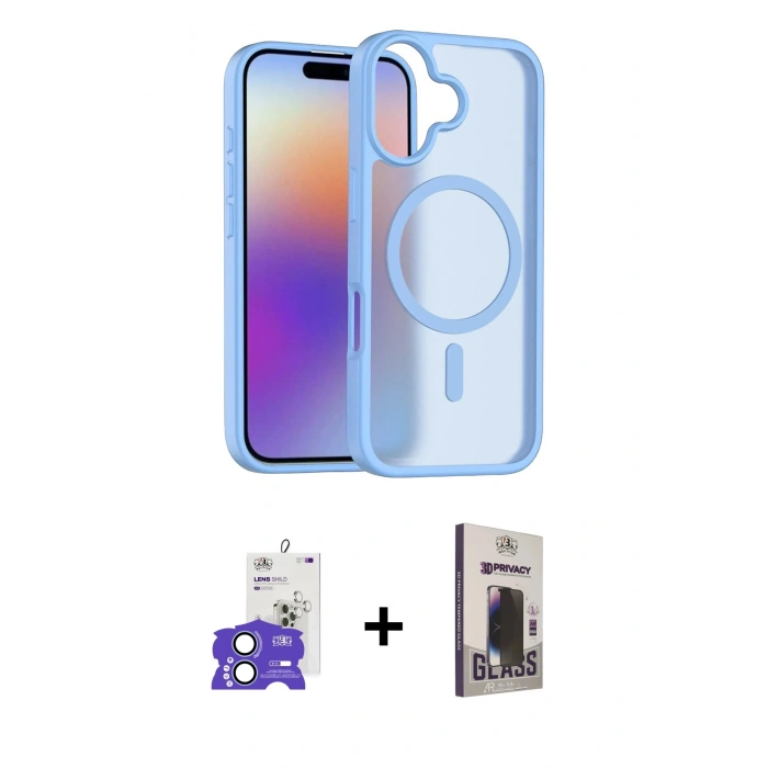 MARSİLYAN™- iPhone 17 Kılıf Siluet Minimal Prime - Siyah Bilvis Hayalet Cam Ekran Koruyucu + Bilvis Titan Kamera Lens - AKMI