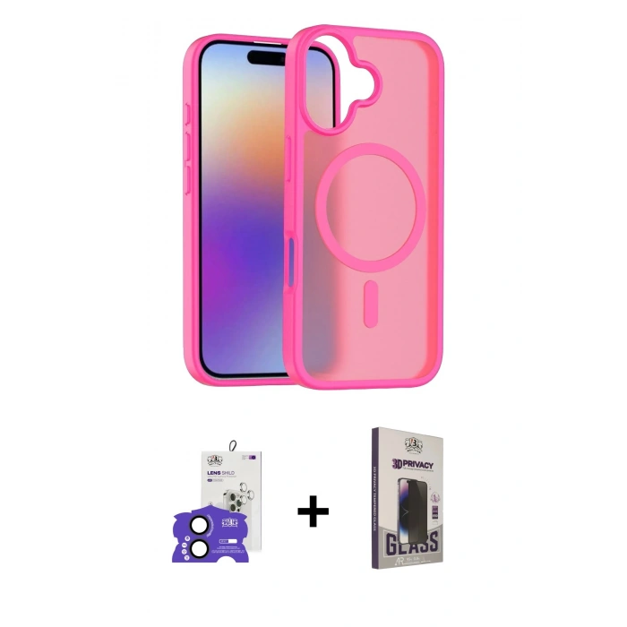 MARSİLYAN™- iPhone 17 Kılıf Siluet Minimal Prime - Siyah Bilvis Hayalet Cam Ekran Koruyucu + Bilvis Titan Kamera Lens - SH