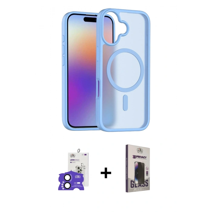 MARSİLYAN™- iPhone 17 Kılıf Siluet Minimal Prime - Siyah Bilvis Hayalet Cam Ekran Koruyucu + Bilvis Titan Kamera Lens - SH