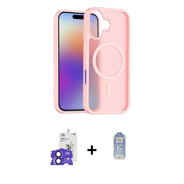 MARSİLYAN™- iPhone 17 Kılıf Siluet Minimal Prime - Siyah Joko Magic 5D Cam + Bilvis Titan Kamera Lens - SH