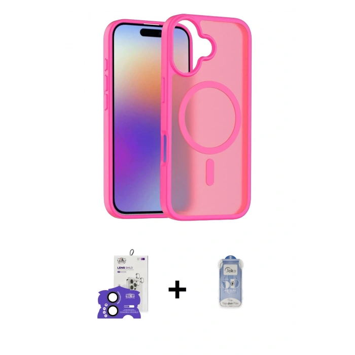 MARSİLYAN™- iPhone 17 Kılıf Siluet Minimal Prime - Siyah Joko Magic 5D Cam + Bilvis Titan Kamera Lens - SH