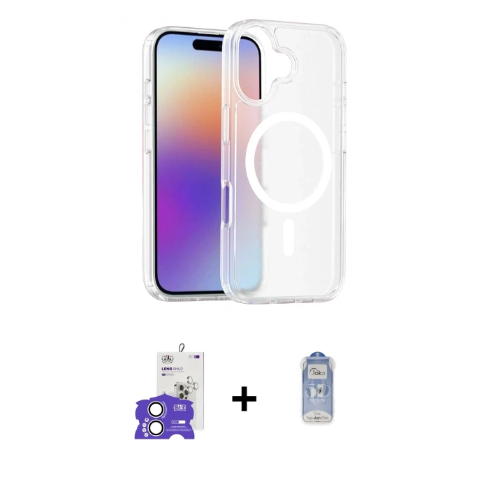 MARSİLYAN™- iPhone 17 Kılıf Siluet Minimal Prime - Siyah Joko Magic 5D Cam + Bilvis Titan Kamera Lens - GS