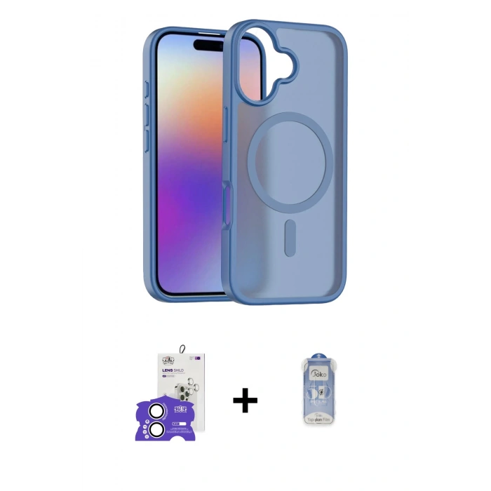 MARSİLYAN™- iPhone 17 Kılıf Siluet Minimal Prime - Siyah Joko Magic 5D Cam + Bilvis Titan Kamera Lens - GS