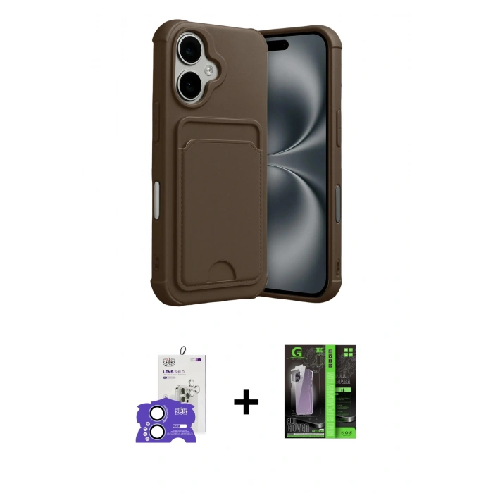 MARSİLYAN™- iPhone 17 Kılıf Vadi Çizgi Prime - Şeffaf 360 Full Body Arka Koruyucu + Bilvis Titan Kamera Lens - AKMI