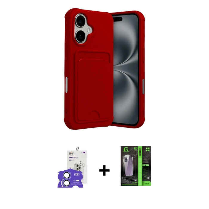 MARSİLYAN™- iPhone 17 Kılıf Vadi Çizgi Prime - Şeffaf 360 Full Body Arka Koruyucu + Bilvis Titan Kamera Lens - AKMI