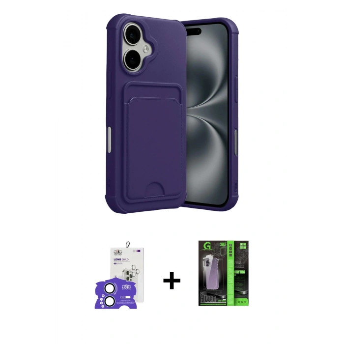 MARSİLYAN™- iPhone 17 Kılıf Vadi Çizgi Prime - Şeffaf 360 Full Body Arka Koruyucu + Bilvis Titan Kamera Lens - AKMI