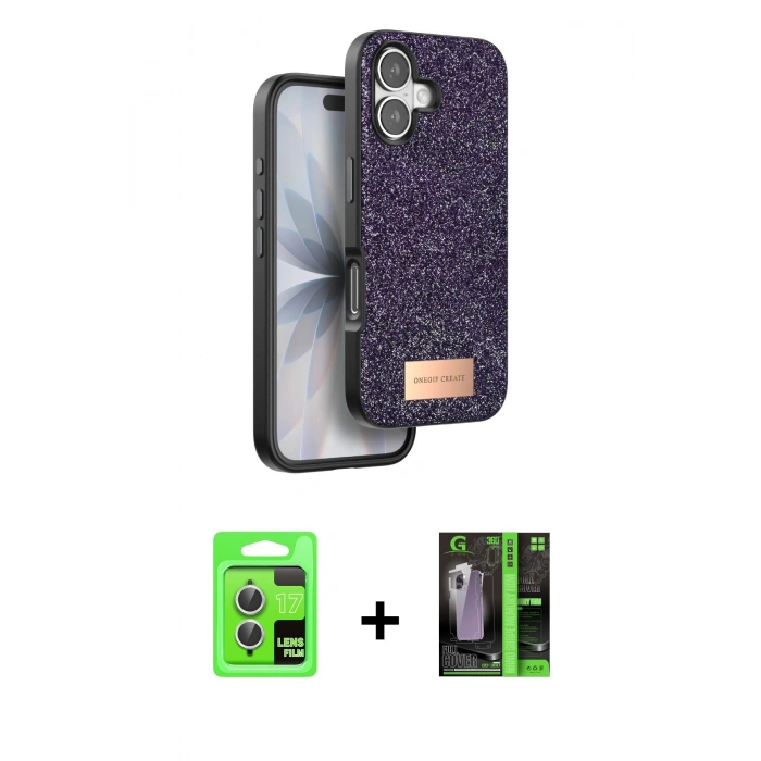 MARSİLYAN™- iPhone 17 Kılıf Vadi Klasik Serisi - Şeffaf 360 Full Body Arka Koruyucu + Raze Metal Kamera Lens - GS