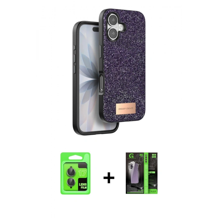 MARSİLYAN™- iPhone 17 Kılıf Vadi Klasik Serisi - Şeffaf 360 Full Body Arka Koruyucu + Raze Metal Kamera Lens - GI