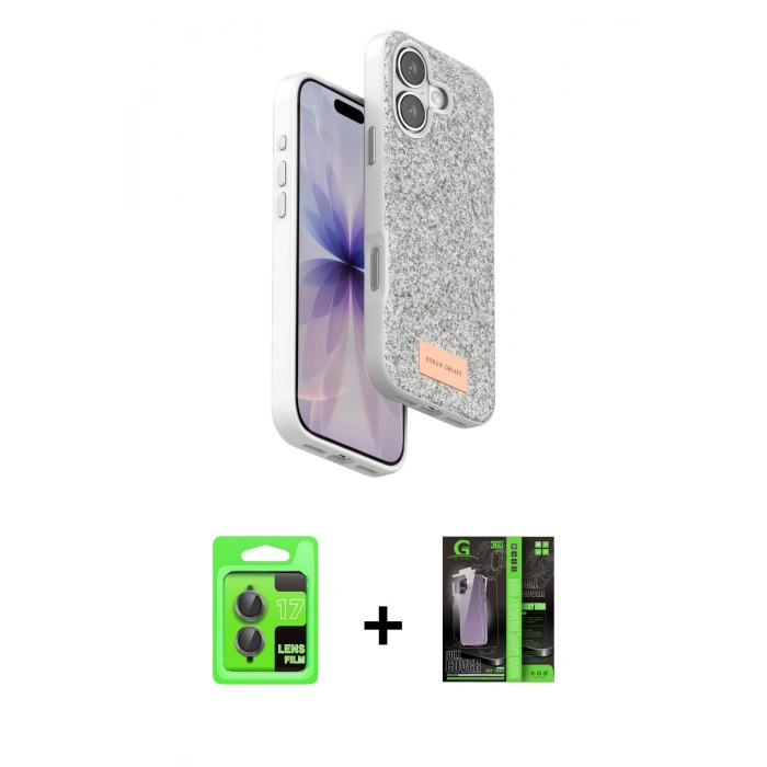 MARSİLYAN™- iPhone 17 Kılıf Vadi Klasik Serisi - Şeffaf 360 Full Body Arka Koruyucu + Raze Metal Kamera Lens - GI