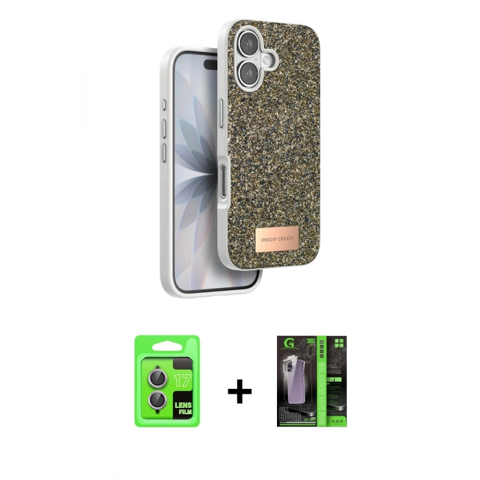 MARSİLYAN™- iPhone 17 Kılıf Vadi Klasik Serisi - Şeffaf 360 Full Body Arka Koruyucu + Raze Metal Kamera Lens - AKMR
