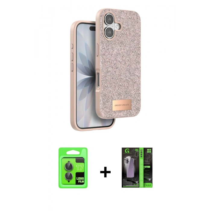 MARSİLYAN™- iPhone 17 Kılıf Vadi Klasik Serisi - Şeffaf 360 Full Body Arka Koruyucu + Raze Metal Kamera Lens - GI