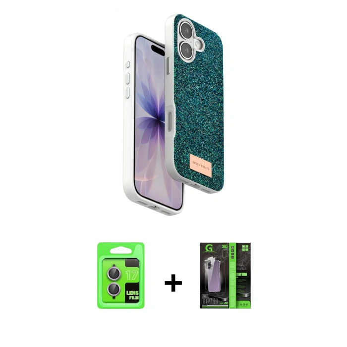 MARSİLYAN™- iPhone 17 Kılıf Vadi Klasik Serisi - Şeffaf 360 Full Body Arka Koruyucu + Raze Metal Kamera Lens - AKMR