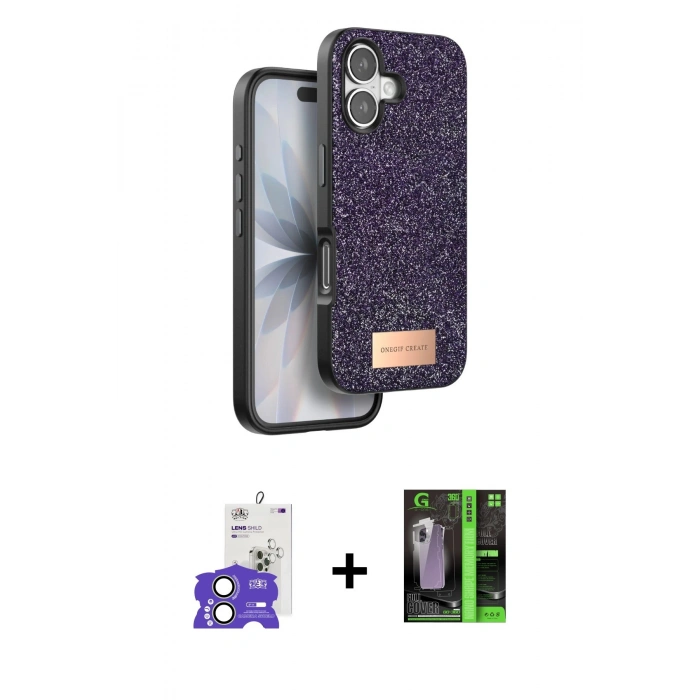MARSİLYAN™- iPhone 17 Kılıf Vadi Klasik Serisi - Siyah 360 Mat Full Body Arka Koruyucu + Bilvis Titan Kamera Lens - AKYL