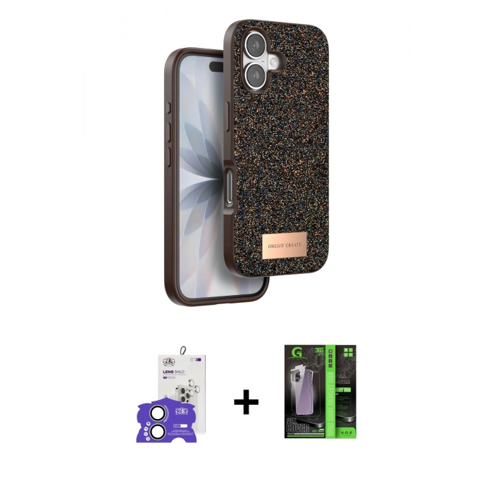MARSİLYAN™- iPhone 17 Kılıf Vadi Klasik Serisi - Siyah 360 Mat Full Body Arka Koruyucu + Bilvis Titan Kamera Lens - AKYL